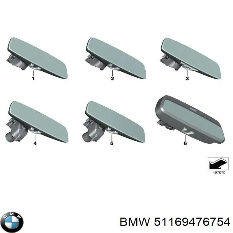 51169476754 BMW Салоне дзеркало заднього виду
