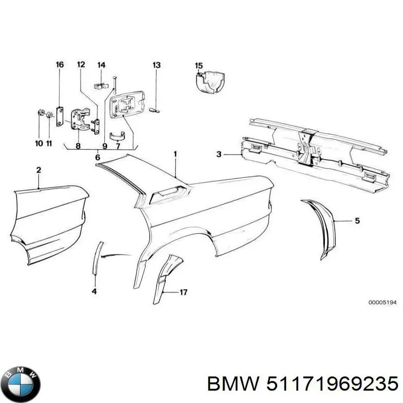  BMW 51171969235 ціна, від 6.09 USD