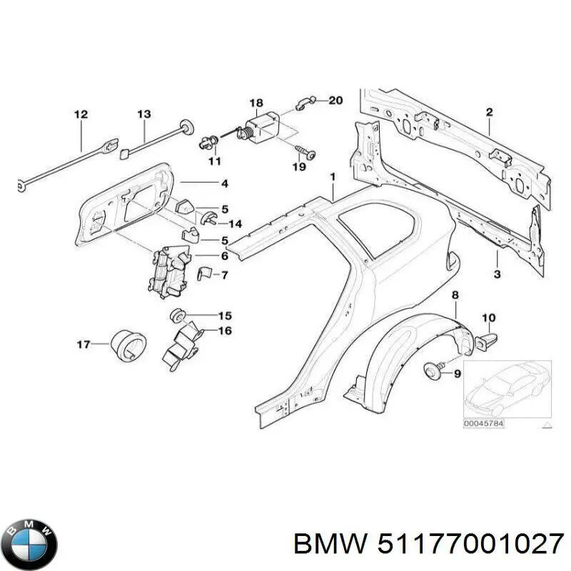 Люк б/бака BMW 51177001027 ціна, від 0.25 USD