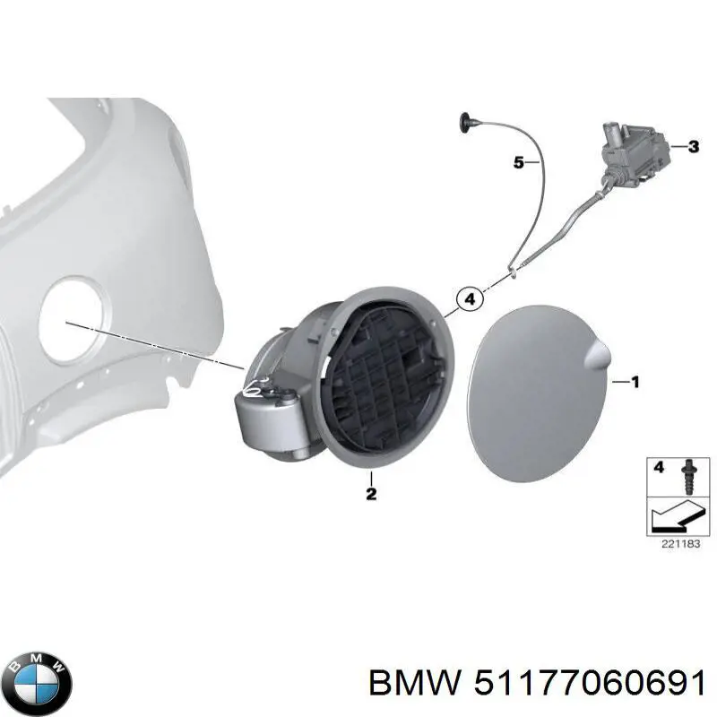 Дверцята бензобака на BMW 1  E81