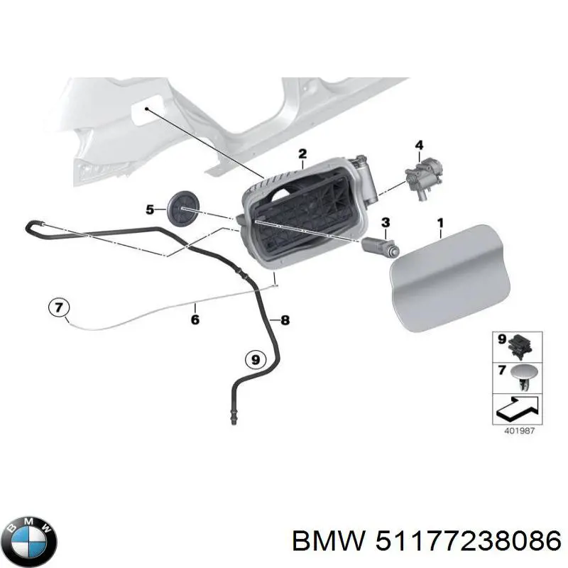 51177238086 BMW Заливна горловина бензобака