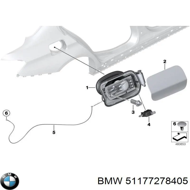 51177278405 BMW Дверцята бензобака