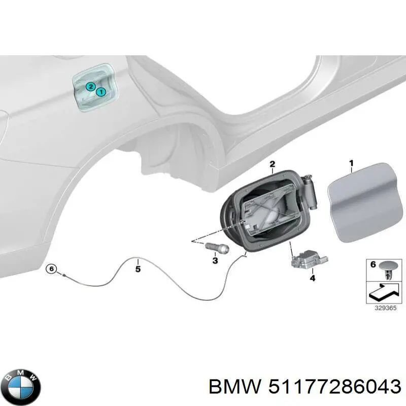 51177286043 BMW Дверцята бензобака