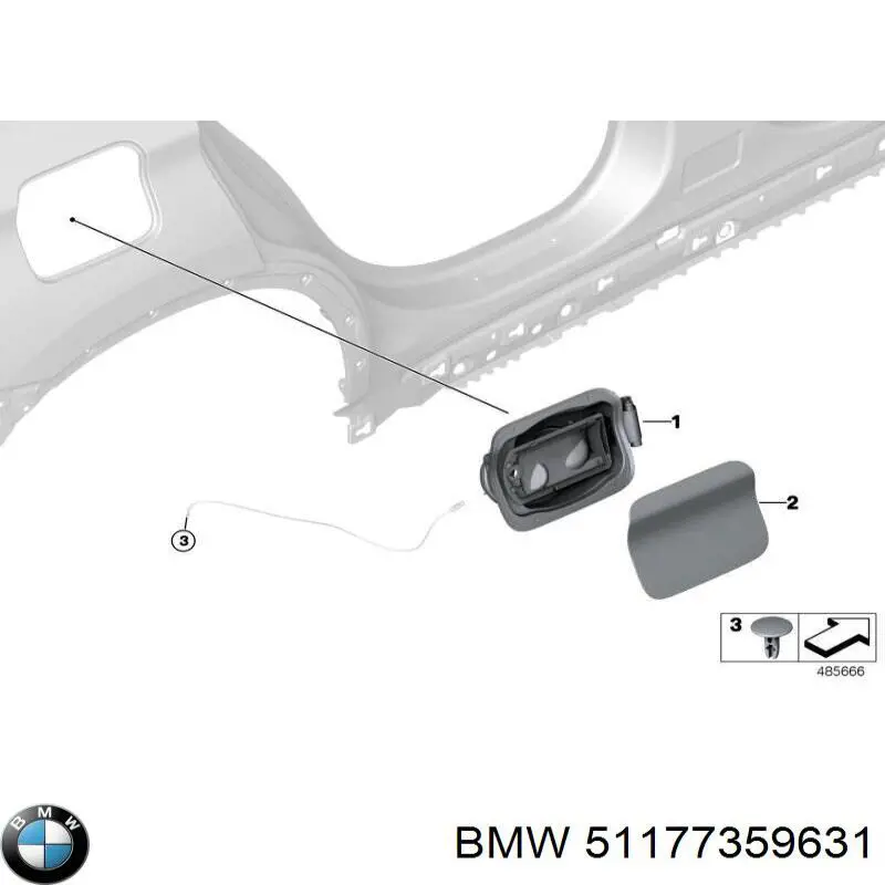 Люк б/бака BMW 51177359631 ціна, від 19.12 USD