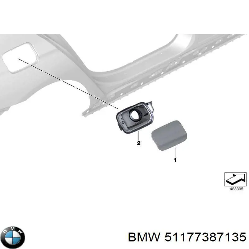 Люк б/бака BMW 51917358702 ціна, від 63.33 USD