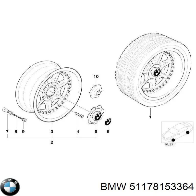 Купити 51178153364 BMW 