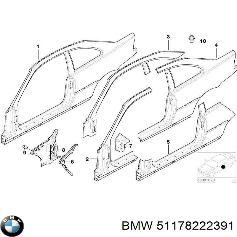 51178222391 BMW Дверцята бензобака