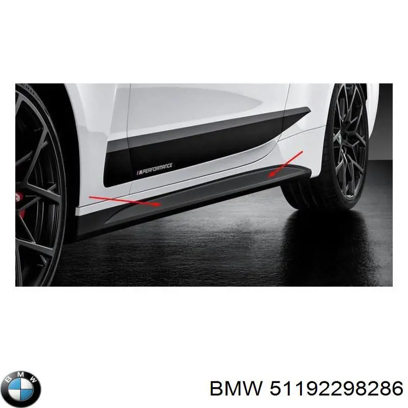 Накладка зовнішня (молдинг) порога, правий BMW 51192298286 ціна, від 221.99 USD