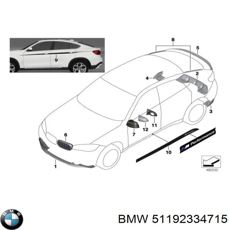  BMW 51192334715 ціна, від 484.00 USD