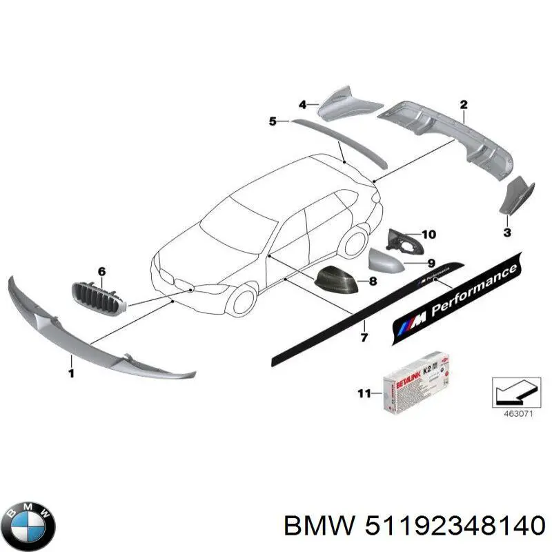  BMW 51192348140 ціна, від 484.00 USD