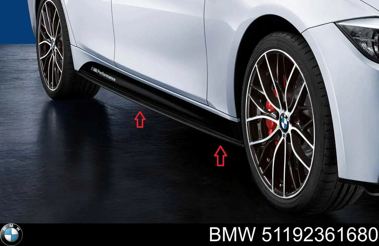 Накладка зовнішня (молдинг) порога, передня права BMW 51192361680 ціна, від 180.49 USD