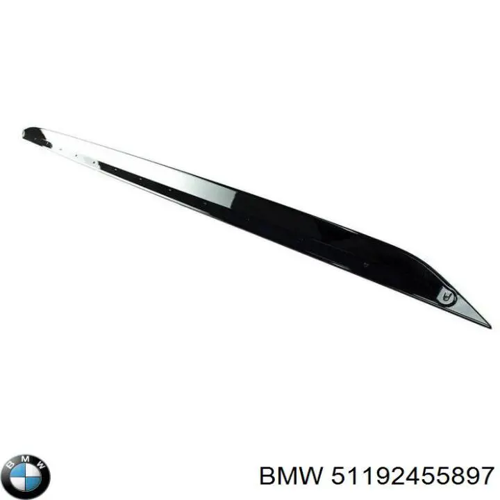 Накладка зовнішня (молдинг) порога, передня права BMW 51192455897 ціна, від 361.35 USD