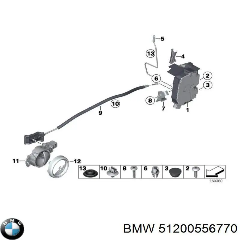 51200556770 BMW Замок водійських дверей
