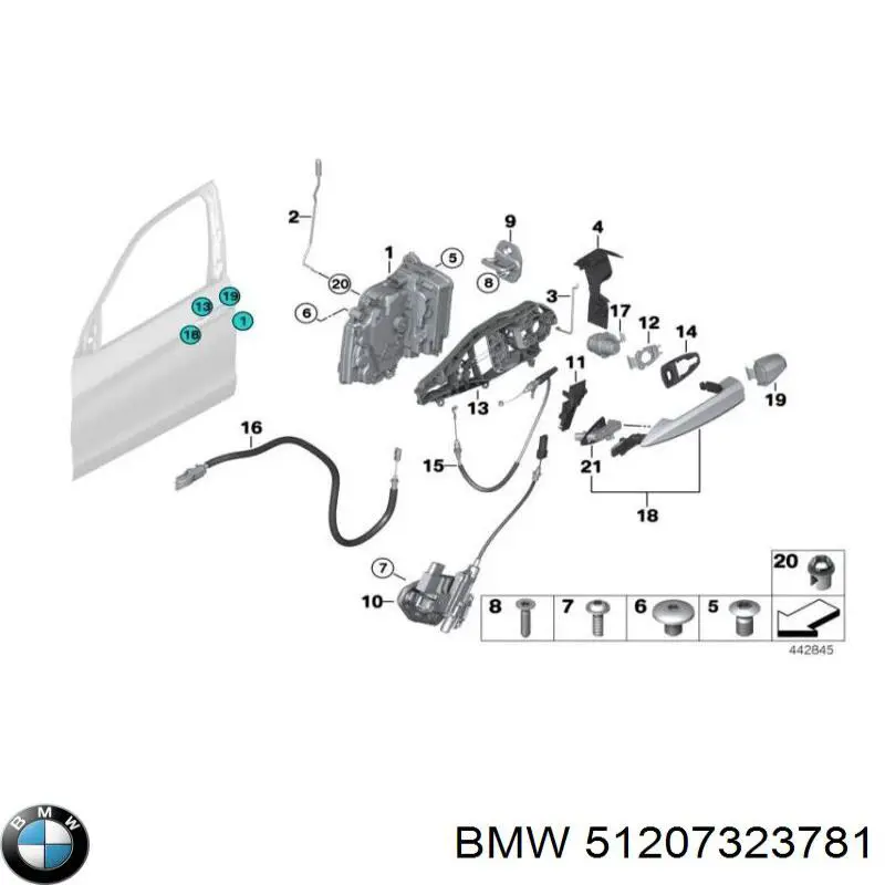 7419839 BMW Кран пневмокерування дверима водія і кондуктора