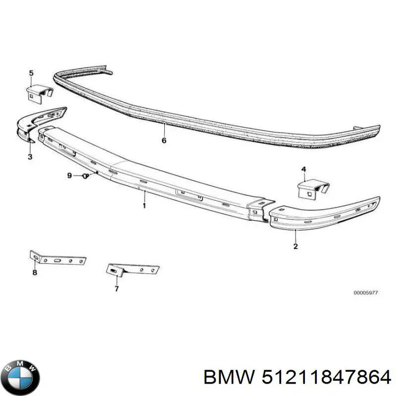 Ущільнювач лобового скла 51211847864 BMW