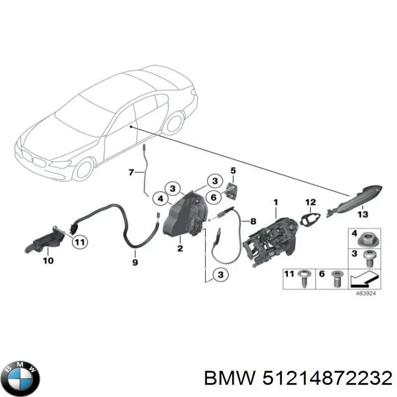 Купити 7105183 Autotechteile Трос відкривання дверей передніх