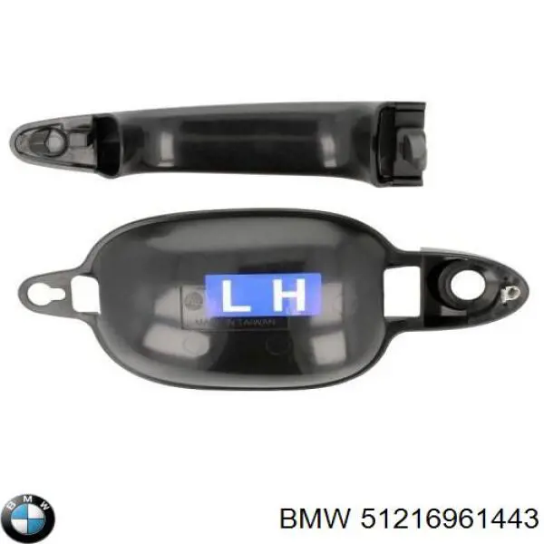 Ручка двері лівою зовнішня перед/зад 51216961443 BMW