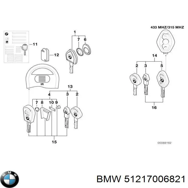 Футляр для ключів BMW 51217006821 ціна, від 71.75 USD