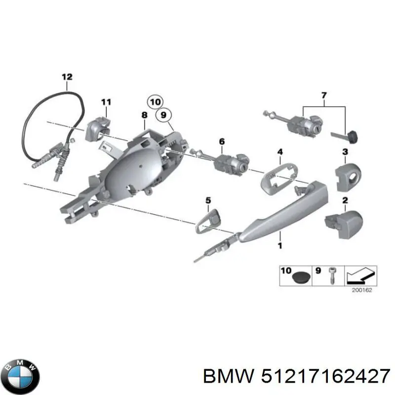 Лічинка замка лівих дверей Autotechteile 7045122 ціна, від 11.87 USD