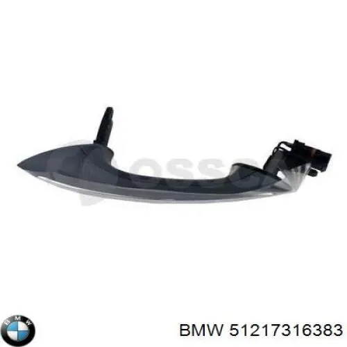51217316383 BMW Ручка задніх дверей зовнішня, ліва