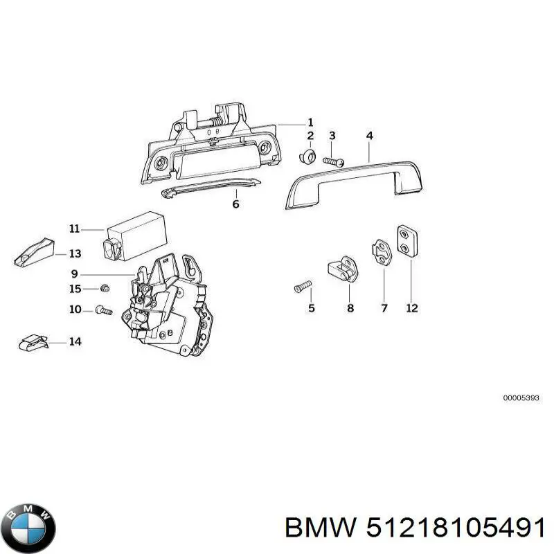 Купити 51218105491 BMW Лічинка замка водійських дверей