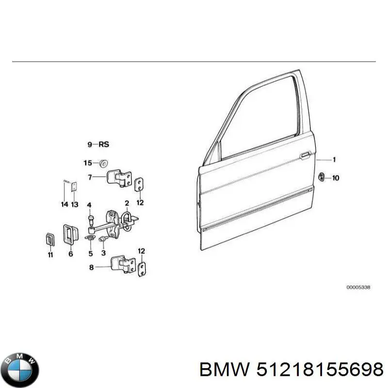  Обмежувач відкриття дверей, передній BMW 5 