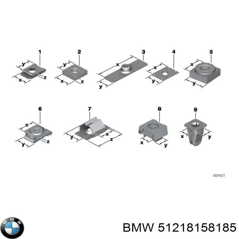 Молдинг передньої лівої двері, нижній BMW 51218158185 ціна, від 100.04 USD