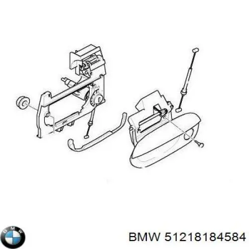 Трос відкривання двері передньої BMW 51218184584 ціна, від 31.49 USD