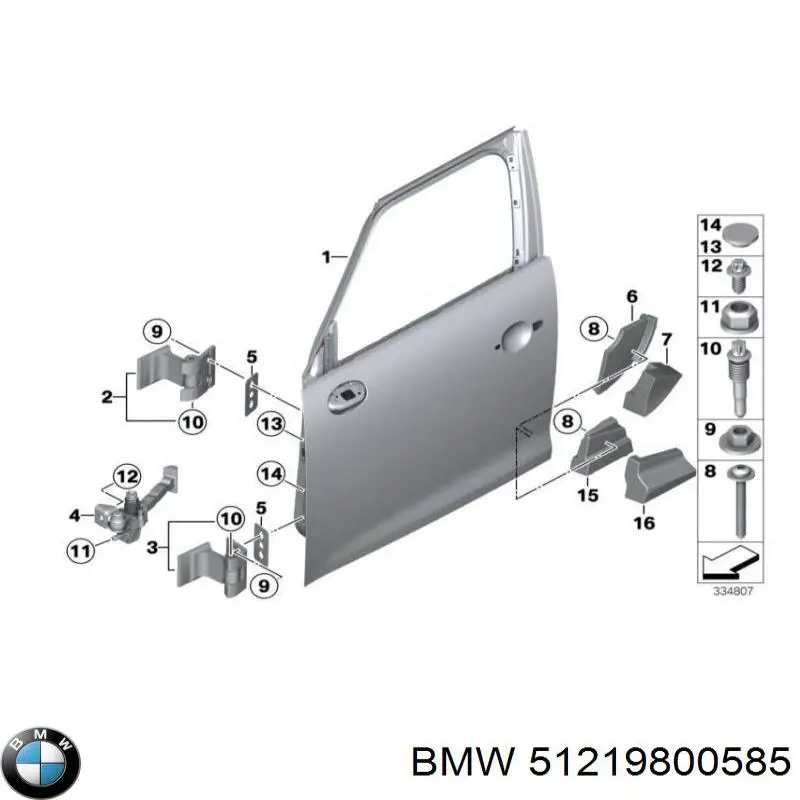 Обмежувач відкриття дверей, задній BMW 51219800585 ціна, від 8.92 USD
