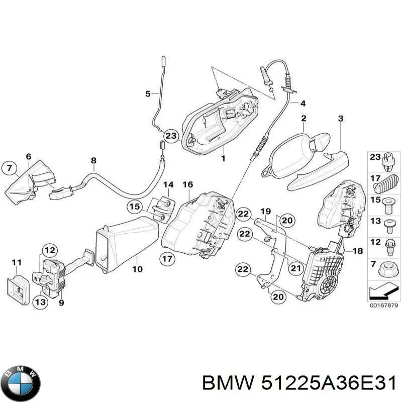 Замок задньої двері, лівої BMW 51227202157 ціна, від 50.68 USD