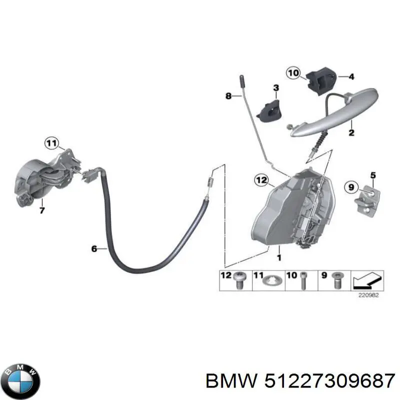  BMW 51227309687 ціна, від 6.91 USD