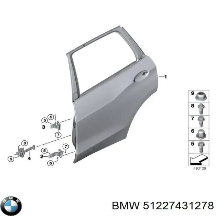 51227431278 BMW Обмежувач відкриття дверей, задній