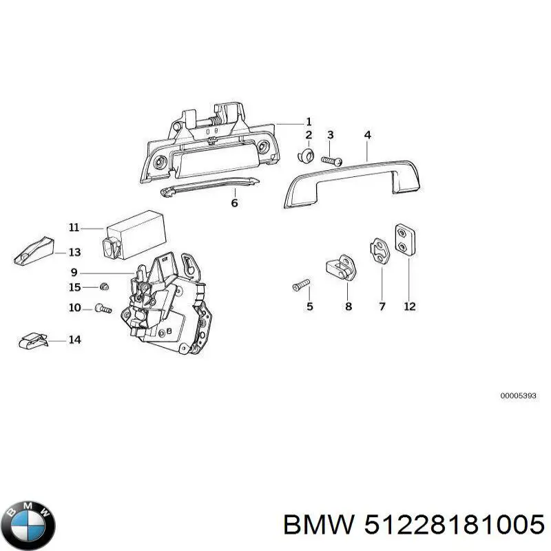 51228181005 BMW Замок задніх дверей, лівих
