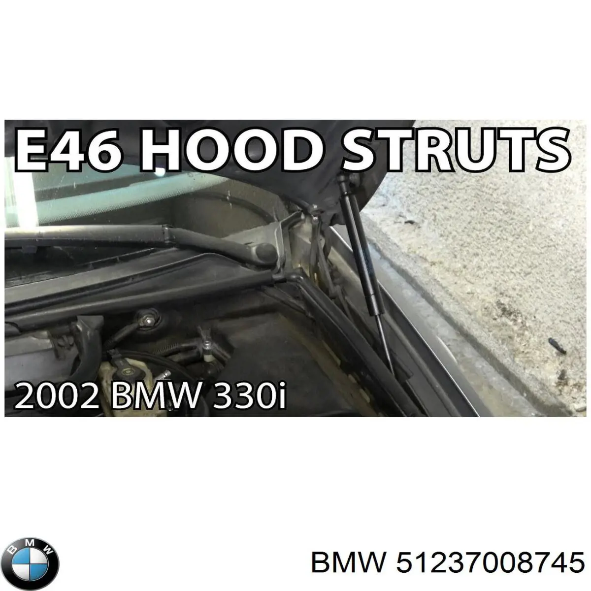 Амортизатор капота газовий BMW 51237008745 ціна, від 7.60 USD