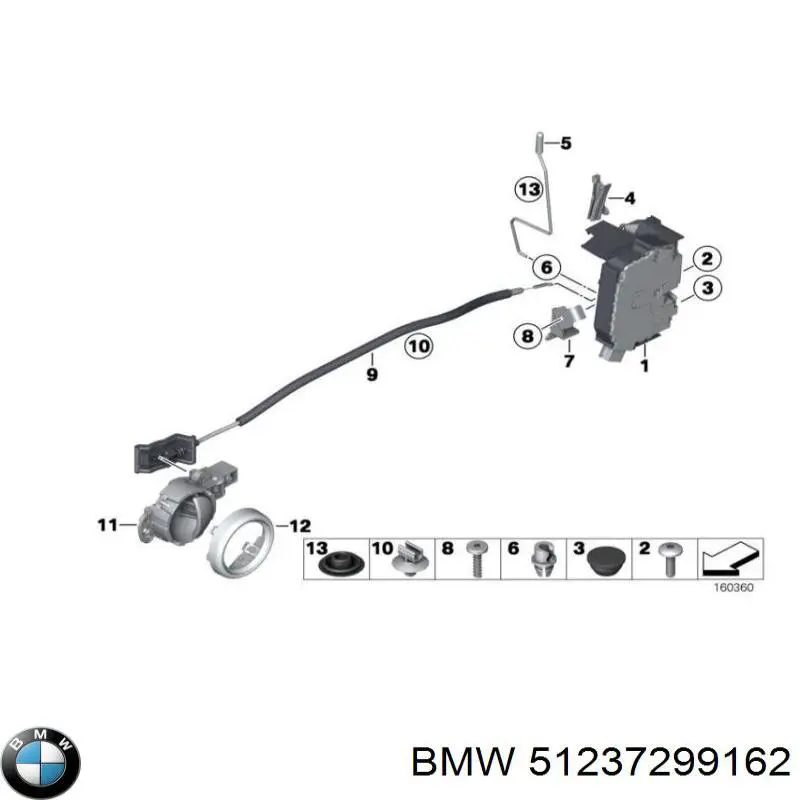 Замок капота BMW 51237299162 ціна, від 76.27 USD