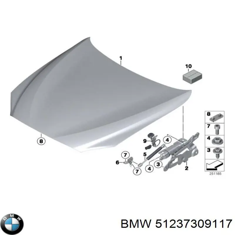 Амортизатор капота газовий Ashika ZSA01049 ціна, від 10.47 USD