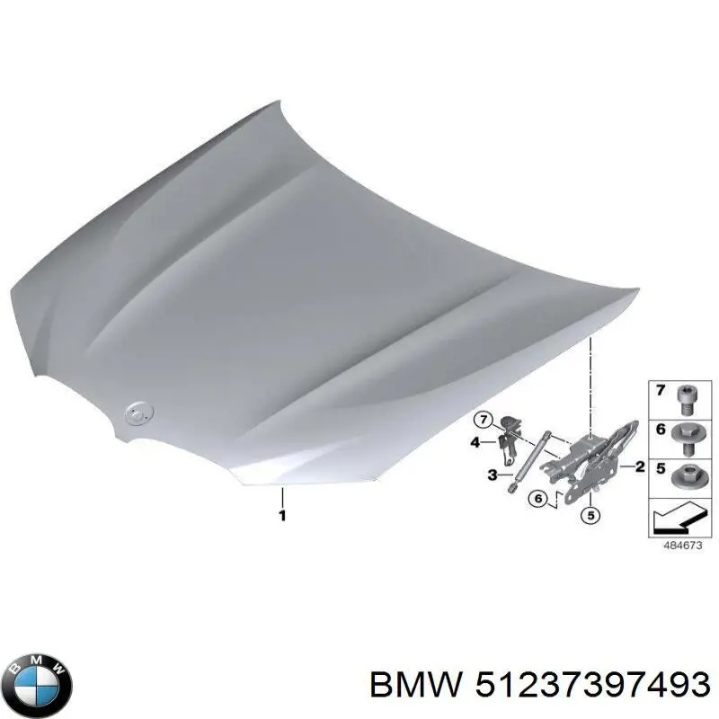 Стійка капота на BMW iX3 (G08)