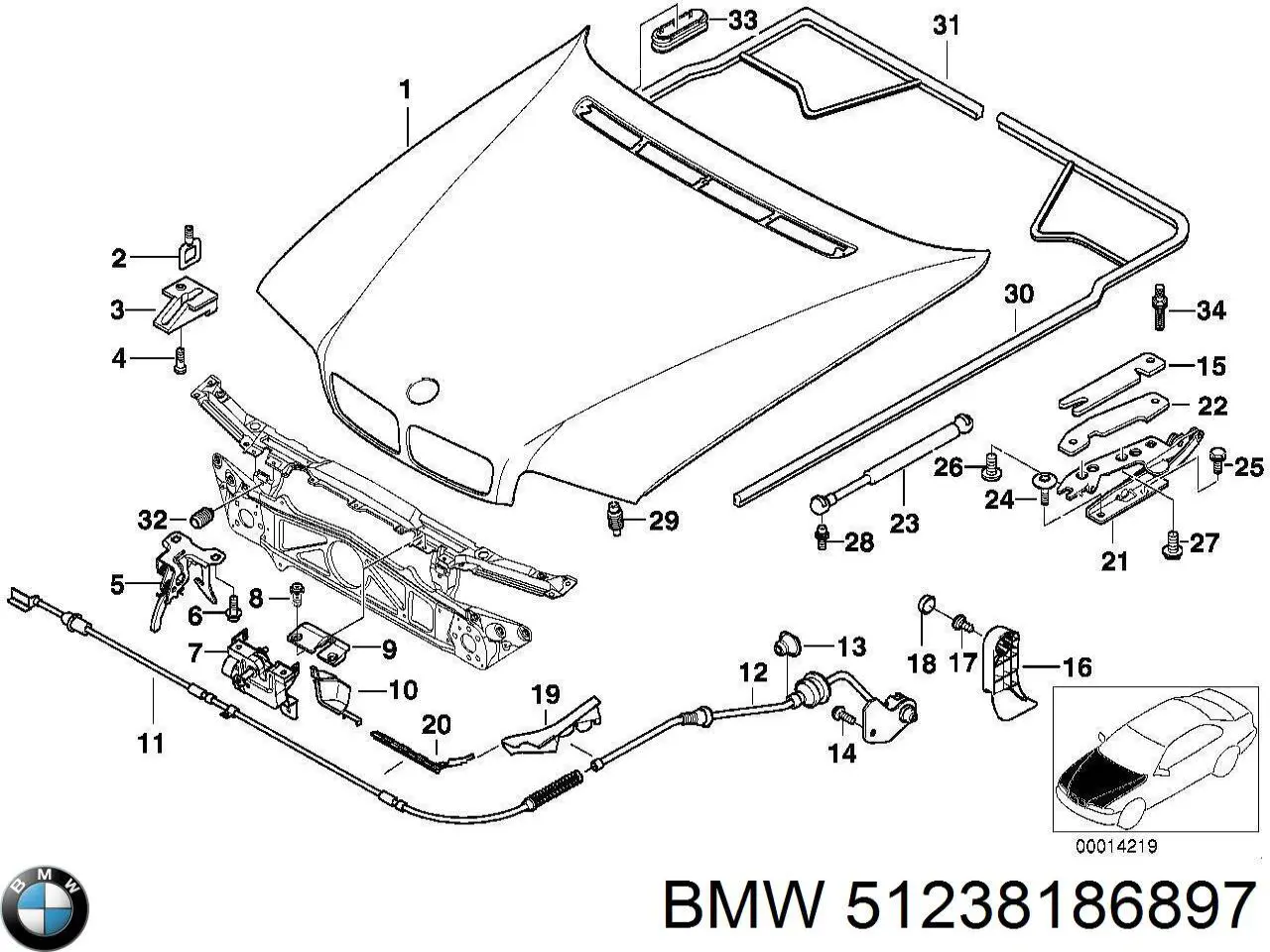 Купити 51238186897 BMW 