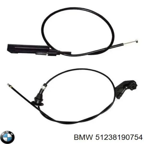 Трос відкриття капота, задній 51238190754 BMW