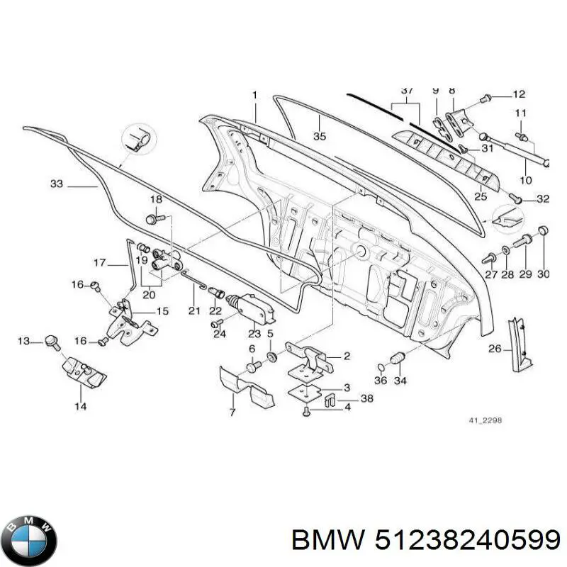 Купити Замок капота BMW 7  E65, E66, E67