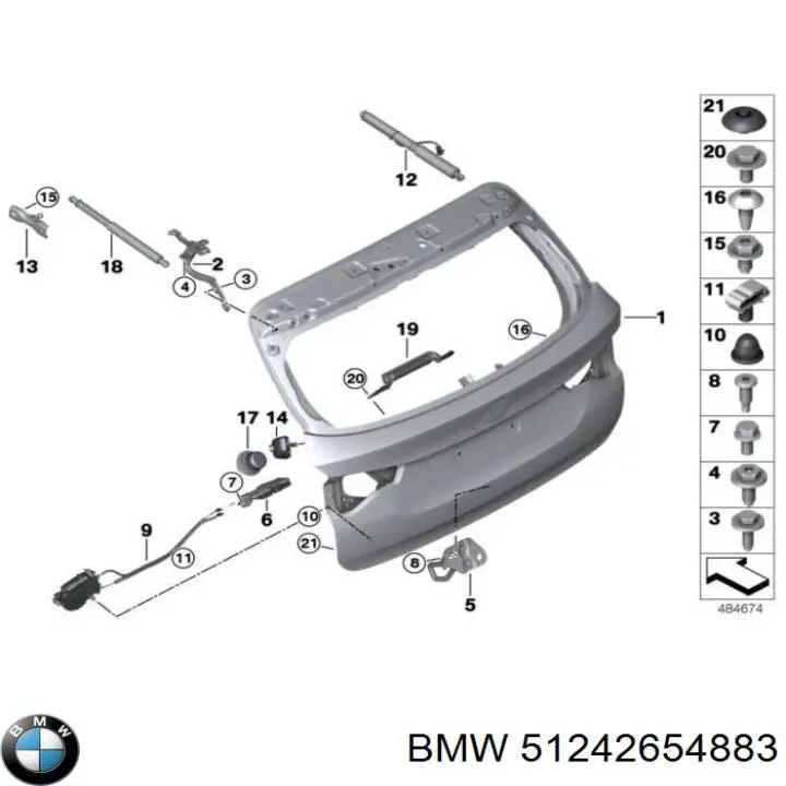Амортизатор двері задньої BMW 51247397319 ціна, від 88.67 USD