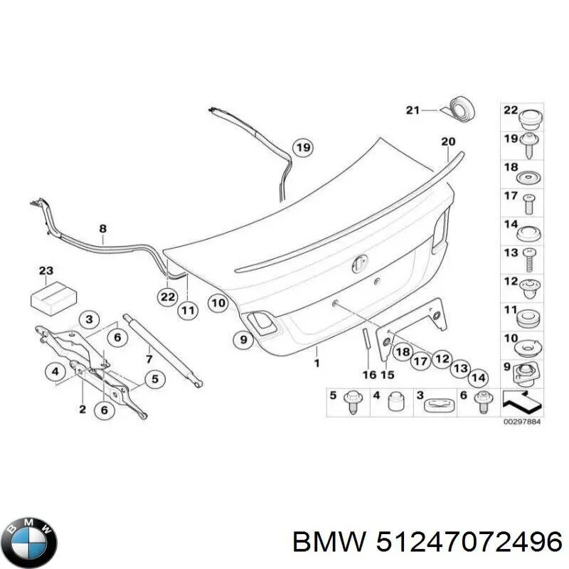 Буфер-відбійник 5-ї двері/ кришки багажника на BMW 3 (E90)