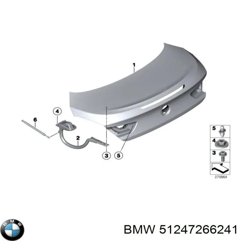 51247266241 BMW Кронштейн кріплення глушника