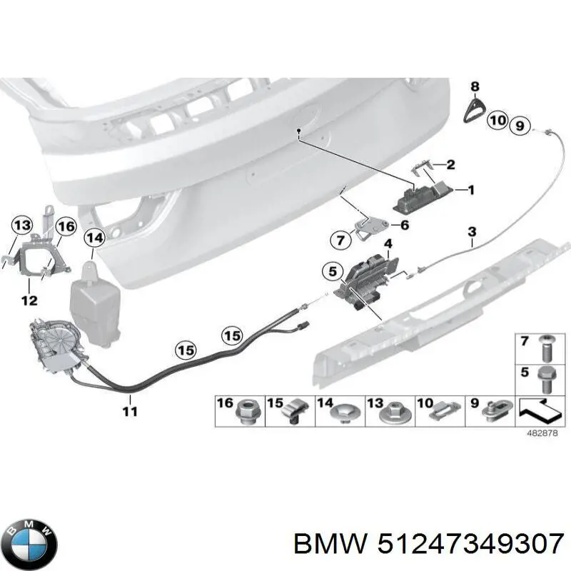 Купити 51247349307 BMW Кронштейн бампера переднього