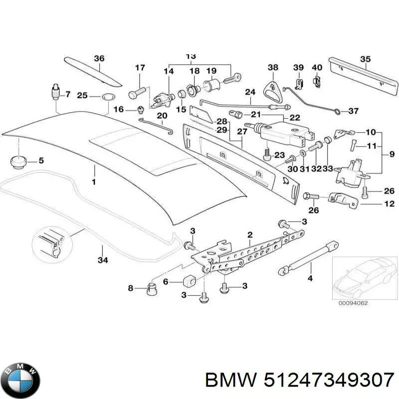 Кронштейн бампера переднього BMW 51247349307 ціна, від 8.87 USD
