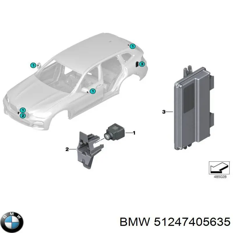 Модуль керування камерою BMW 51247405635 ціна, від 2.54 USD