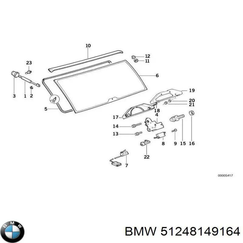 Ущільнювач дверей задка кузова на BMW 5 (E34)