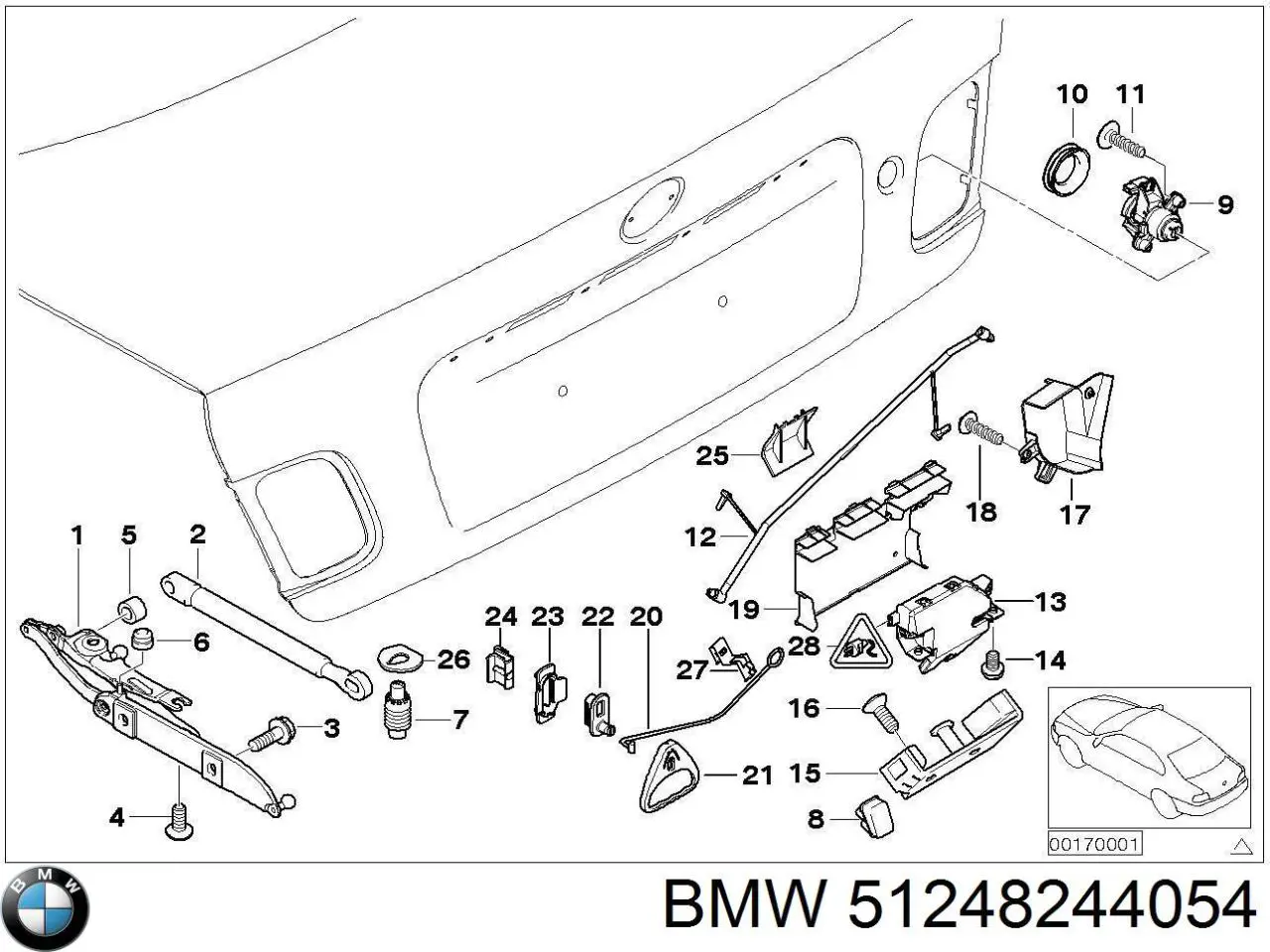  BMW 51248244054 ціна, від 131.46 USD