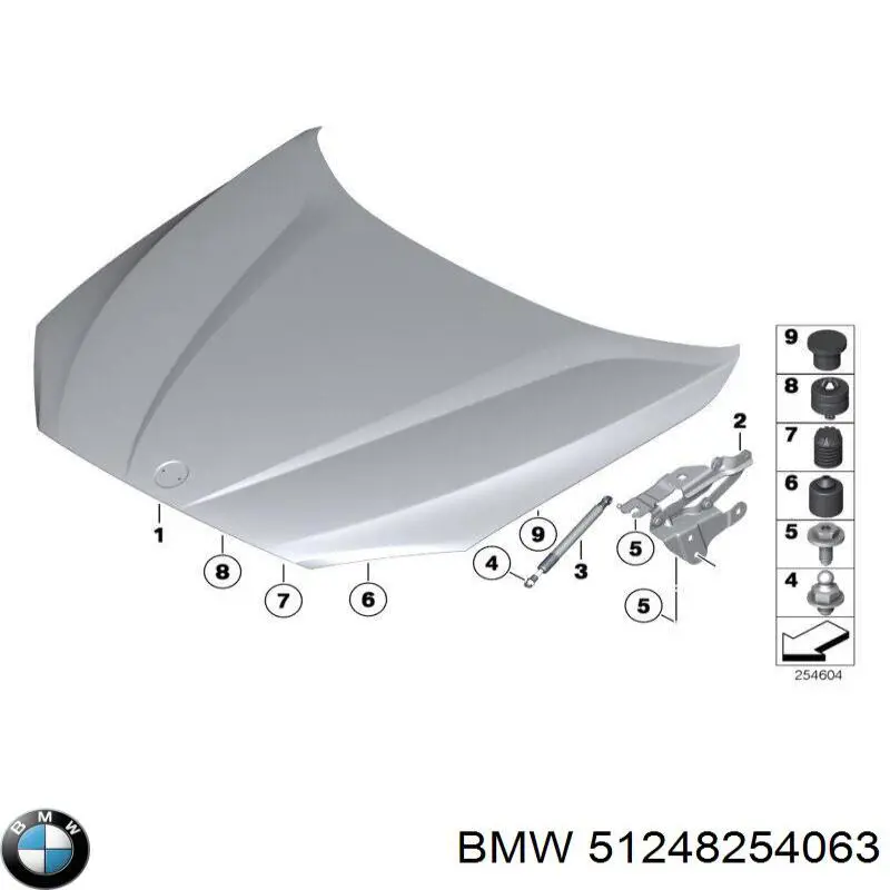 Подушка кріплення глушника BMW 51248254063 ціна, від 2.53 USD