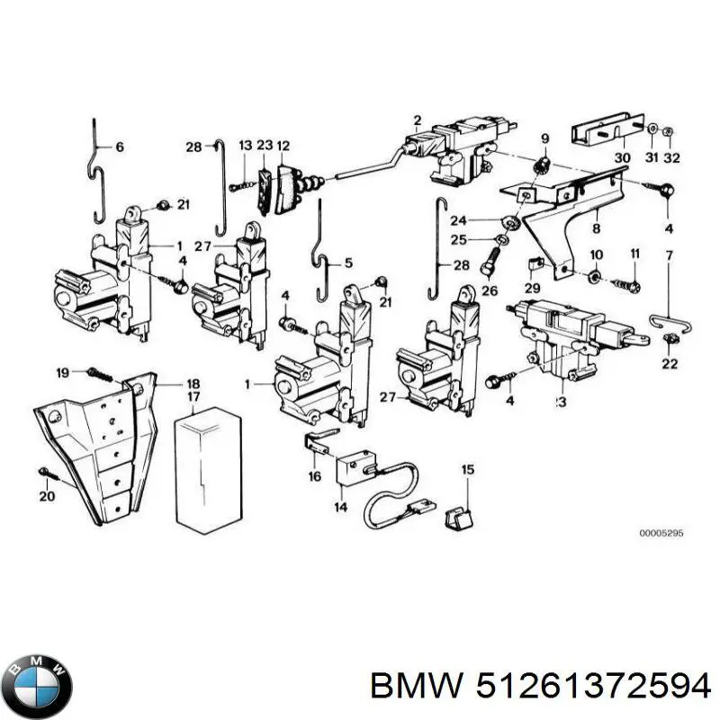 Купити 51261372594 BMW Мотор-привід відкр/закр. замка двері, передньої